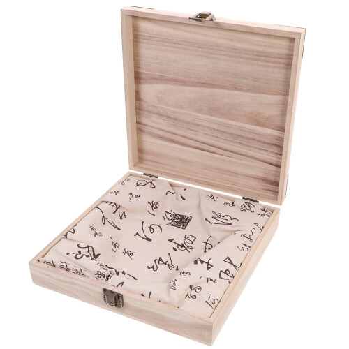 Scatola in legno per conservare il tè Pu'er e set in bambù