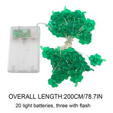 Guirlande lumineuse LED trèfle à quatre feuilles Noël Saint-Patrick