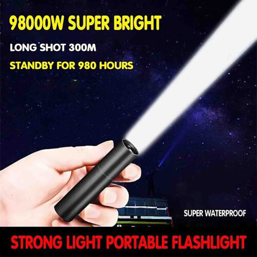 Přenosná LED svítilna se silným světlem, dobíjecí USB