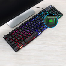 Kayannuo wired gaming keyboard with LED backlight 104 keys