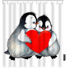 Duschvorhang „Pinguin“, wasserdicht, Polyester, 183 x 183 cm