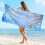 Telo mare in cotone, blu navy, 76x152 cm, confezione da 2 4
