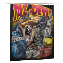 Taz Mania Cartoon-Duschvorhang, 60 x 72 Zoll, wasserdicht