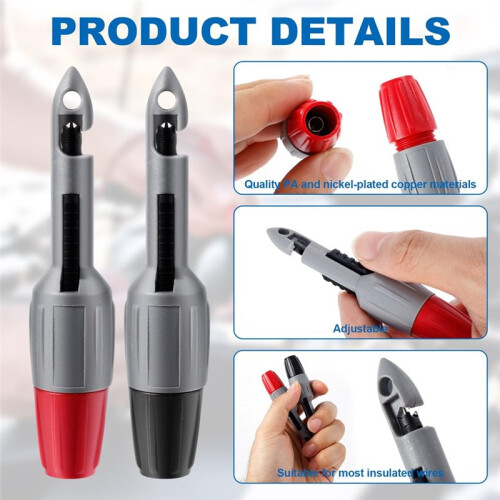 4pcs Wire Piercing Probe, Wire Piercing Tool Piercing Probes for Multimeter Voltage Voltmeter Thermometer Testing(2/4mm)