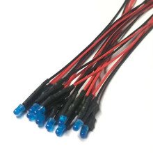 LED-lys, præforbundet individuelt, 3 mm, 50 stk.