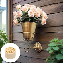 2pcs Wall Vase, Iron Wall Planter - Indoor/Outdoor Plant Holder for Live or Artificial Flowers, Keys and Decorations