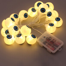 Guirlande lumineuse d'Halloween à 10 LED, alimentée par piles, pour décoration de patio