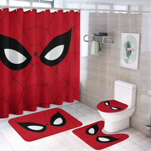 Spiderman polyester shower curtain 72 x 72 inches