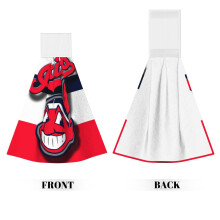 Chief Wahoo korall bársony kéztörlő tépőzárral
