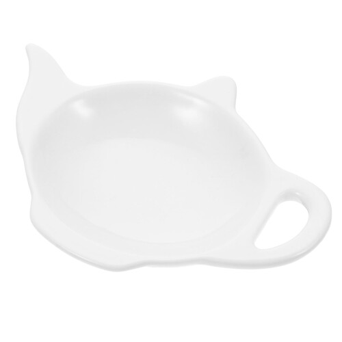 Sottobicchiere in ceramica per bustine di tè con supporto (1 pezzo)