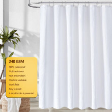 Duschvorhang wasserdicht Polyester Waffelpiqué 240 g/m²