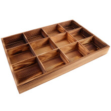 Porte-sachets de thé en bois à 12 compartiments