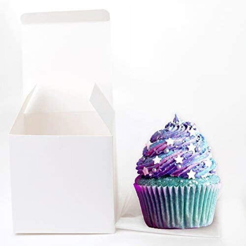 White Paper Gift Boxes 4" x 4" x 4" 10 Pack 1