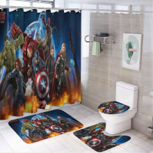 Set baie Avengers covoare antiderapante perdea de duș toaletă