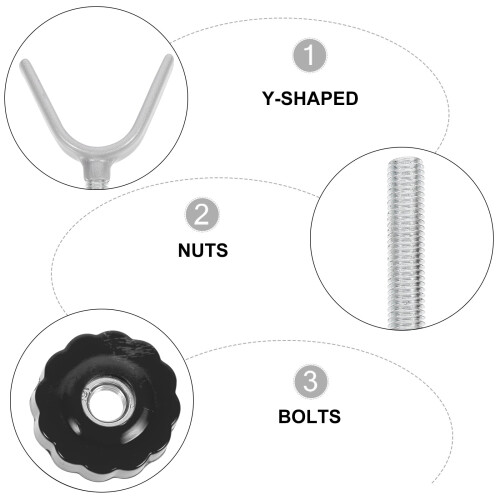 Y-shaped top bolt baby gate spindle 4 pcs 1