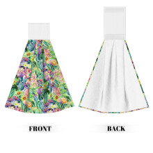 Serviettes pour les mains Cactus Bouquet en velours corail, lot de 2