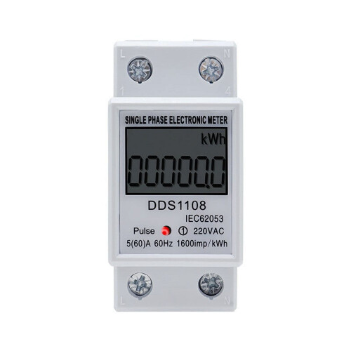 Jednofázový LCD elektroměr kWh 220V 60A