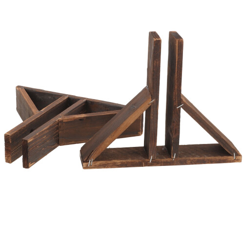 Wooden Fence Post Base Garden Border Edging 2 pcs 2
