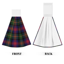 Serviettes de toilette Logan Tartan en velours corail avec boucle velcro
