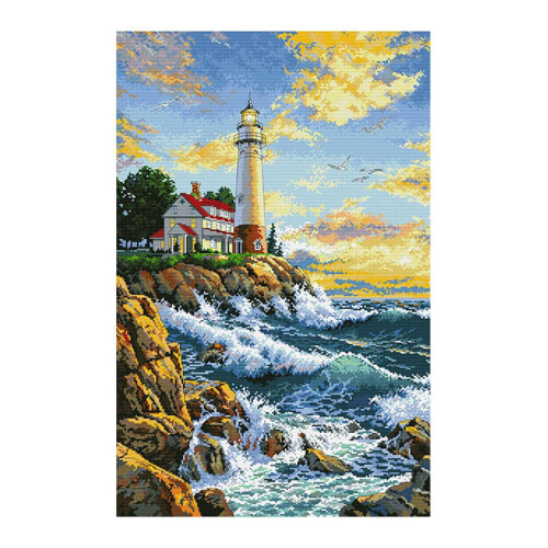 Lighthouse Embroidery Kit 11CT Stamped Stitch Set 1