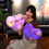 Heart Shaped Plush Pillow with LED Light Purple 4