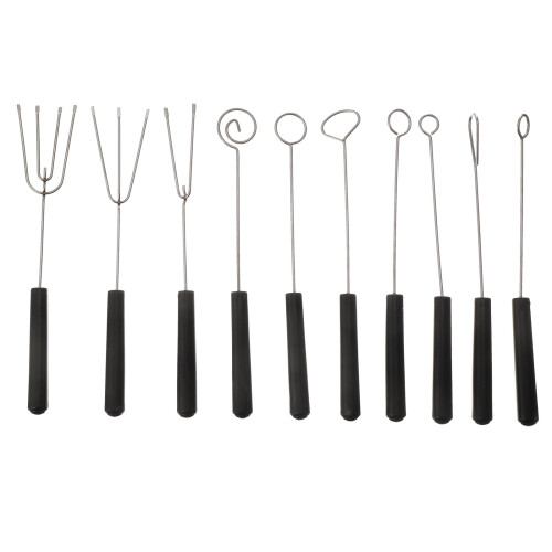 Candy Dipping Spoon Stainless Steel Black 10 pcs 2