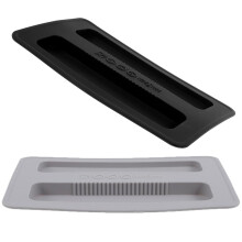 Ensemble de 2 housses anti-poussière en silicone pour grille-pain, grises et noires.