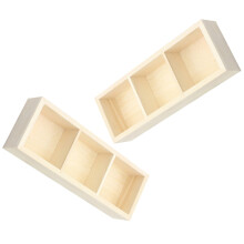 Organisateur de tiroir pour sachets de thé, boîte compartimentée en bois, 2 pièces