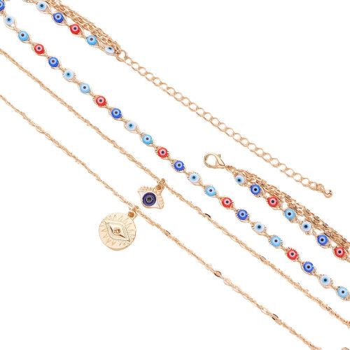 Collar de ojo turco para mujer, estilo capas 2