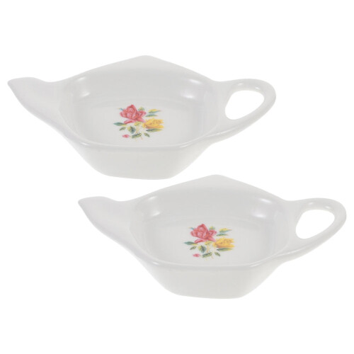 Piattino in ceramica per bustine di tè (2 pezzi)