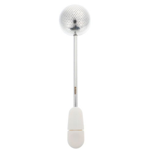 Boule à thé en acier inoxydable avec poignée, blanche