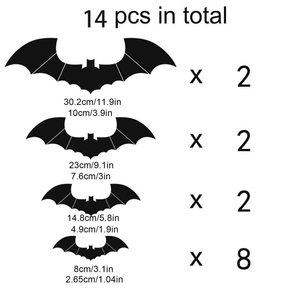 Halloween Pvc Wall Stickers Stereo 14 Or 19 Pieces 9314556106835