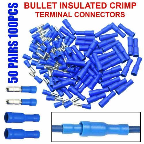 Συνδετήρες καλωδίων Blue Bullet με μόνωση 100 τεμάχια