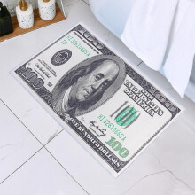 Prettyui Area Rugs Hundre dollar ($ 100) seddeltrykk sklisikkert teppe til stue/soverom - 29,5 x 16 tommer