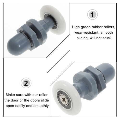 Shower Door Casters Replacement Iron Pulleys 8 Pcs 1