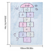 Hopscotch rug woven anti-slip floor carpet 1 pcs
