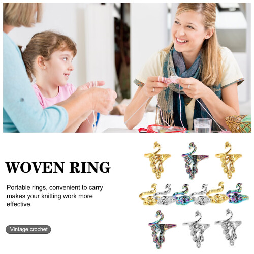 Braided Ring Craft Rings Yarn Accessories 12 pcs 2