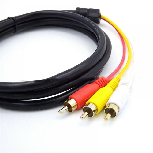 Καλώδιο συμβατό με HDMI σε RCA, 1080P5ft/1.5m συμβατό με HDMI αρσενικό σε καλώδιο βίντεο ήχου 1