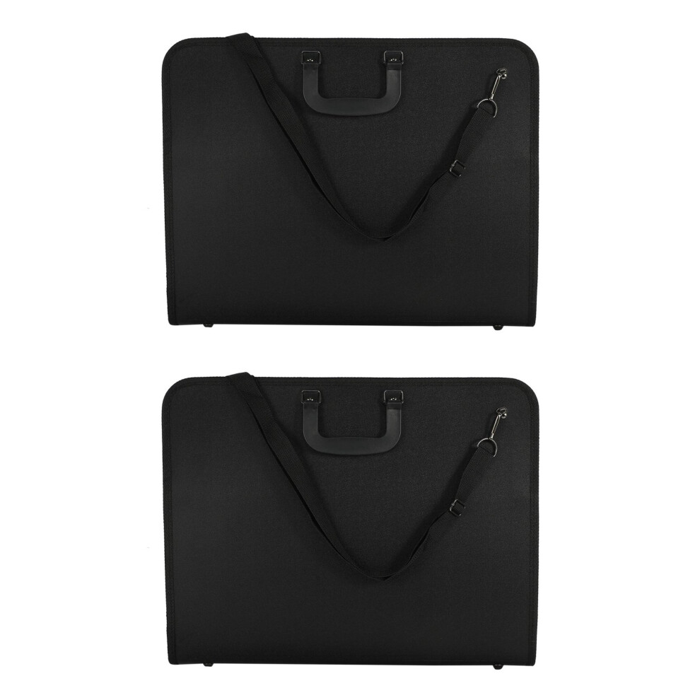 2X A3 Portfolio Expanding Folder File Organiser Office Document Carry Case 6033119986846