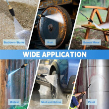 Turbo Nozzle Pressure Washer 4000 PSI Max Rotating Pressure Washer Nozzle Tips with 1/4 Quick Connect