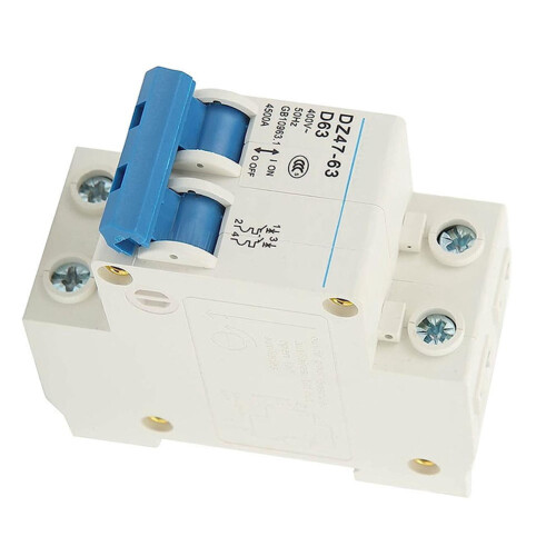 Disjuntor miniatura 2P para trilho DIN 4500A 1