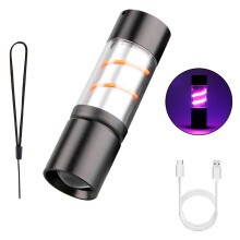 Wiederaufladbare LED-Taschenlampe mit Zoomfunktion (1 Stück)