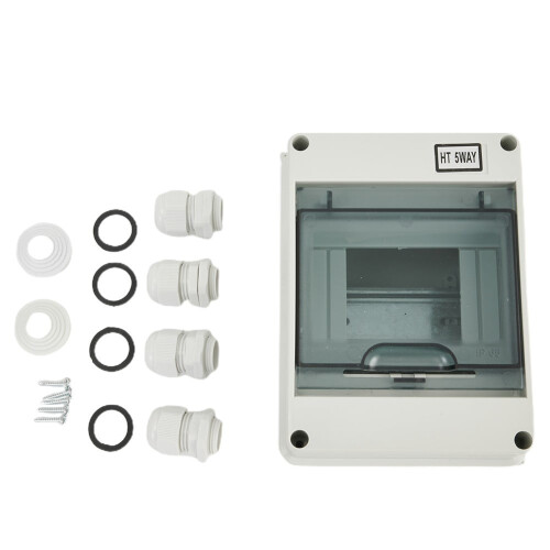 Utomhusfördelningsbox i plast med transparent MCBSwitch
