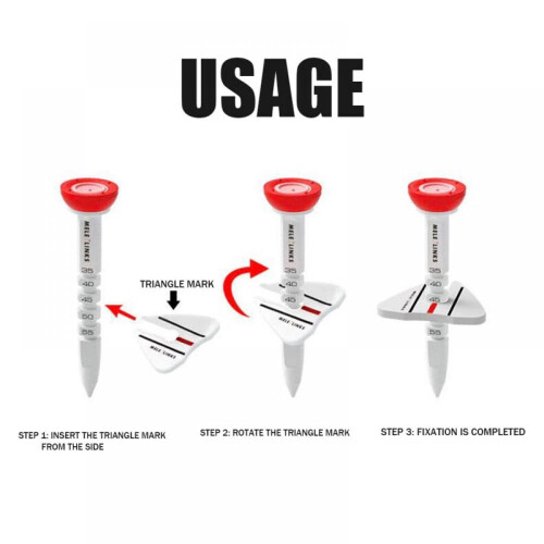 Golf Tees Adjustable Height 35-65mm 5-Pack 2