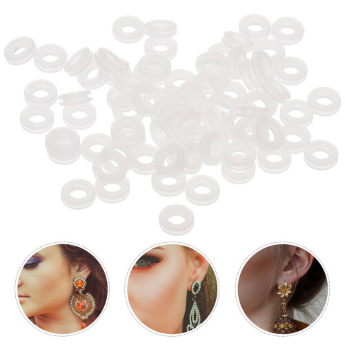 Silicone Earring Cushions Round 100 pcs 2