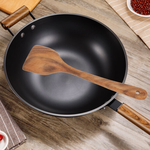 Spatulă de bucătărie din lemn cu mâner lung, 1 bucată 1