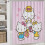 Set perdea de duș Hello Kitty cu covoraș de baie antiderapant și 5