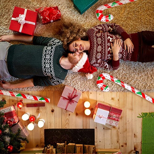 Christmas crutch-shaped inflatable balloon 2 pcs 2