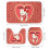 Hello Kitty Duschvorhang-Set mit rutschfester Badematte und 3