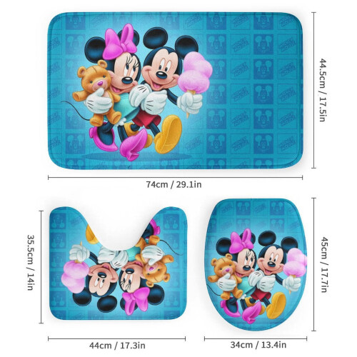 Σετ κουρτίνας ντους Mickey με αντιολισθητικό χαλάκι μπάνιου και τουαλέτα 2